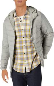 2025 <b>Men's</b> Lightweight Water-Resistant <b>Packable</b> Hooded Puffer <b>Jacket</b> Polyester Hooded - Product Image 3