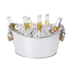 OEM Wholesale Luxury Stainless Steel Beverage Tub Rope Handles Reusable Bar Accessories Party <b>Drink</b> <b>Cooler</b> <b>Outdoor</b> Weddings Bars - Product Image 4