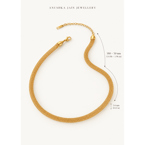 Gold Plated Stainless Steel Flat Herringbone <b>Chain</b> Necklace Trendy Party Gift - Product Image 5