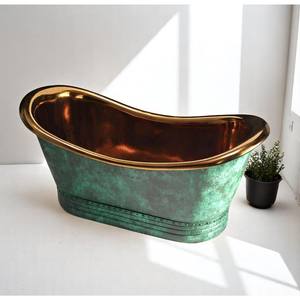 Las bañeras de cobre más demandadas con patina verde se integran perfectamente con interiores rústicos, industriales y modernos. - Product Image 1