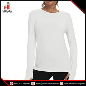 Hauts d'entraînement longs pour femmes, chemise de course de Yoga athlétique à manches longues en maille au dos, vêtements de Fitness en gros - Product Image 2