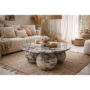 Tavolino da Caffè in Marmo Francese di Lusso, Design Moderno <span class=keywords><strong>per</strong></span> Soggiorno, Tavolo in Marmo Lussuoso e Moderno - Product Image 3