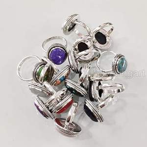 Anillo de Mujer con Granate Natural, Coral, Turmalina, Rubí, Lapislázuli, Cuarzo, Labradorita, Joyería Hecha a Mano, Anillo de Plata de Ley 925 - Product Image 6