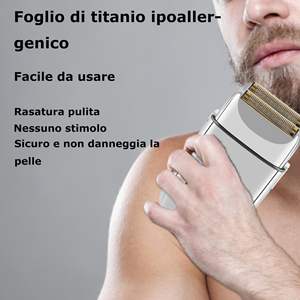 Afeitadora Eléctrica Inalámbrica de Doble Lámina para Hombre, Recargable, para Uso en Seco y Húmedo, Afeitadora Rotatoria para Cara y Cuerpo, Producto de Repuesto - Product Image 1