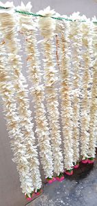 Frais comme des tentures de fleurs de jasmin artificielles avec rose rose pour Diwali, Ganpati décoration fleur suspendue paquet de 12 - Product Image 2