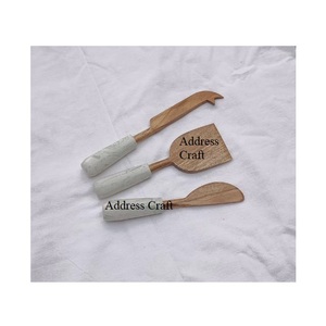 ชุดไม้อาคาเซียชีส3ชิ้นเครื่องมือตัดวัสดุธรรมชาติออร์แกนิกพร้อมที่จับโลหะเครื่องใช้บนโต๊ะอาหารและเครื่องใช้บนโต๊ะอาหารไม้ - Product Image 6