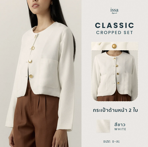 Blazer recortado clásico para mujer Estampado de moda elegante Best Seller Moda casual OEM Venta al por mayor de la fábrica de Tailandia - Product Image 5