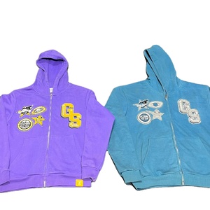 Sweats à capuche en chenille personnalisables de qualité supérieure, 100% coton français, sweats à capuche tendance de la rue - Product Image 1