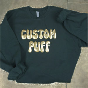 Sweatshirts personnalisés pour hommes de haute qualité 350 GSM, logo imprimé en relief personnalisé, sweat-shirts à col rond en molleton 100% coton, sweat-shirts surdimensionnés - Product Image 2