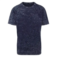 T-shirt en coton tricoté 100% de haute qualité, délavé à l'acide, respirant, confortable, coupe oversize, style chinois, uni, streetwear, logo personnalisé