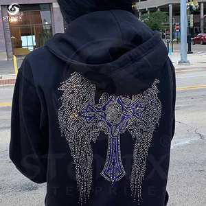 Vêtements de rue personnalisés, sweat à capuche essentiel de haute qualité, fabricant de sweat à capuche en strass vert olive, pull en polaire, sweat à capuche boxy - Product Image 6