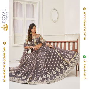 Colección de Lehengas de Trabajo, Nuevo Diseño Hermoso con Bordado, Lehenga Choli para Mujer, Ropa de Fiesta para Adultos, Lavable, Estilo Real, India y Pakistán - Product Image 4