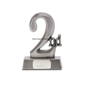 Newest Design Big Metal <b>Trophy</b> Silver Sports Award <b>Trophy</b> <b>Cup</b> for Competition 2 Prize <b>Trophy</b> Awards Handmade Bulk - Product Image 1