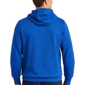 Sweat-shirts à capuche en molleton 100% coton, coupe classique pour homme, logo personnalisé OEM, couleur bleue pour l'hiver, graphismes personnalisés imprimés - Product Image 4