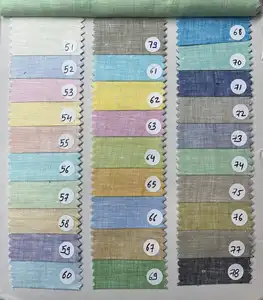 High Grade 100% Linen Fabric Yarn Dyed Stripe Fabric for Shirt and Dress Roll 100 Linen Fabric - Product Image 1