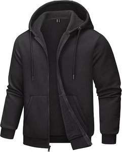 Sudadera con Capucha Unisex de Moda, Lavada, Transpirable, Resistente al Viento, Ecológica, de Forro Polar y Algodón, Chaqueta con Capucha para Deportes de Invierno y Uso Casual - Product Image 4