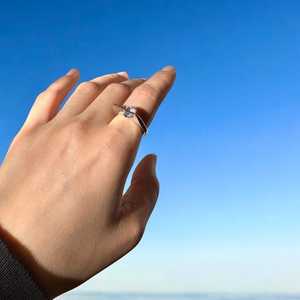 Anillo de Sello de Plata de Ley 925 Chapado en Oro de 14k con Circonita Cúbica Natural Tallada, Engaste de Barra Solitario, Diseño Elegante, Banda Plana para Apilar, Regalo para Mujer - Product Image 2