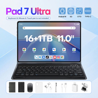2025 nouveau Pro11 11 pouces plein écran Android tablette PC usine en gros 4G 5G 16GB + 1TB écran tactile usage éducatif processeur MTK
