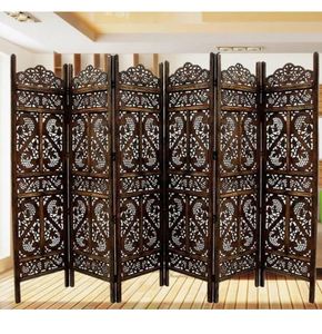 Royal Solid Wood Hand Carved <b>Partition</b> Wall For Living Room Indian Wood <b>Screens</b> for Drawing Room Wholesale from Indian Factory - Product Image 1