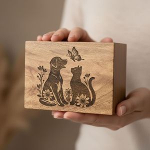 Wooden Pet Cremation Urn <b>Box</b> | Smooth Finish | OEM Wholesale Supplier - Product Image 2