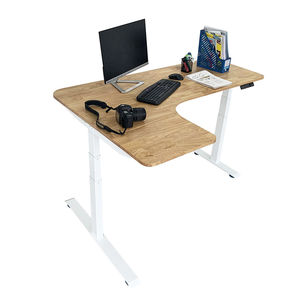 L-Shaped Corner Table Top 160x110cm Made of Rubber Wood Computer <b>Desk</b>-MB026 - Product Image 3