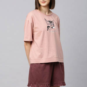 Ensembles courts d'été pour femmes 2 pièces ensemble tenue décontractée respirante légère avec haut et short assortis pour temps chaud - Product Image 3