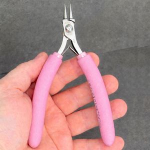 Tronex Stainless Steel Short Tip Needle Nose <b>Pliers</b> White Handle Precision Jewelry Tool for Ring Making 85g - Product Image 3