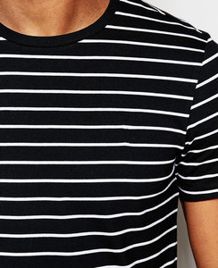 T-shirt streetwear col rond en coton épais de qualité supérieure pour homme, coupe ample, personnalisable avec logo OEM/ODM, faible MOQ - Product Image 3