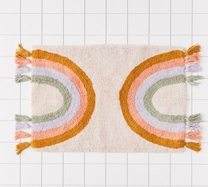 Alfombrillas de baño de algodón de estilo moderno clásico Alfombra de baño de patrón sólido para baño o puerta hecha a máquina - Product Image 1