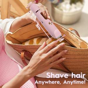 Recortadora de Vello Corporal y Facial Inalámbrica de Doble Cabezal para Mujer, Resistente al Agua IPX7, Uso en Seco/Húmedo, Afeitadora Rápida y Fácil para Bikini y Zona Íntima - Product Image 4