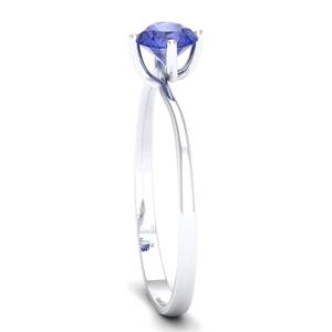 Reyes แหวนพลอย Tanzanite สีทอง14K แบบมินิมอลผู้ผลิต ODM เครื่องประดับอัญมณี Tanzanite สำหรับงานแต่งงานดีไซน์ตามสั่งสำหรับผู้หญิง - Product Image 3