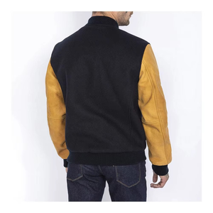 Chaqueta universitaria de béisbol de invierno transpirable con capucha de lona personalizable de alta calidad para hombres de talla grande - Product Image 6