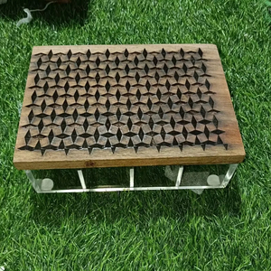 Premium Acrylic Food <b>Storage</b> Container with Lacquered <b>Wood</b> & Pearl Lid Designed for Luxury Home Table Decoration - Product Image 1