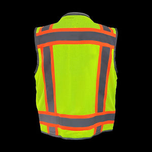 Chaleco protector de ropa de trabajo para hombres de malla de alta calidad 100% poliéster reflectante puro precio al por mayor Chaleco de seguridad para trabajos de construcción - Product Image 4