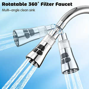 ¡Hola! Grifo de Cocina Moderno Plateado con 3 Funciones, Rociador con 6 Adaptadores, Material ABS, Boquilla Extraíble Compatible con Diversos Grifos - Product Image 5