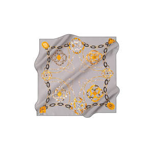 Écharpe en satin de soie avec motif de chaîne imprimé numériquement pour filles printemps été - Product Image 1