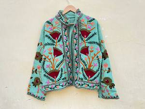 Chaqueta Boho Chic de Manga Larga para Mujer, Nueva Colección Otoño 2025, Bordado Suzani, Algodón Transpirable y Ecológico - Product Image 5