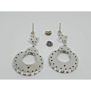 925 Sterling Silver <b>Earrings</b> with Emerald Ruby Sapphire & Diamond <b>Handmade</b> Gemstone Studs Gift for Girls and Women - Product Image 2