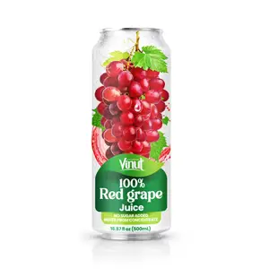 Boîte de 500ml de jus de raisin rouge, 100% de jus de raisin rouge, usine, marque OEM, haute qualité, sans sucre ajouté, jamais de concentré