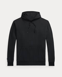 Sudadera con capucha negra para hombre con tejido polar suave y bolsillo canguro para uso diario informal moderno de Marfa International - Product Image 1