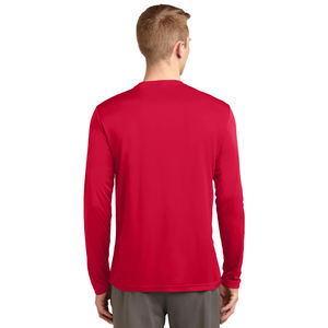 Mans Competitor Moisture Wicking <b>Long</b> <b>Sleeve</b> Crewneck T Shirt True <b>Red</b> - Product Image 3