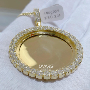 Pendentif personnalisé VVS en argent sterling 925 avec moissanite glacée, pendentif photo personnalisé de luxe serti griffe, cadeau Hip Hop RIP - Product Image 3