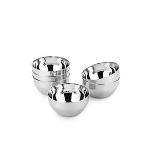 Bol à salade en acier inoxydable poli - Bols de cuisine jetables durables et écologiques - Product Image 4