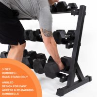 Support d'haltères à 3 niveaux pour formation professionnelle Bancs et supports solides et soignés