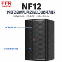 NF12 Haut-parleur professionnel passif large bande 2 voies pour sonorisation, avec woofer ferrite 12 pouces et compression driver 1,4 pouce, pour salle