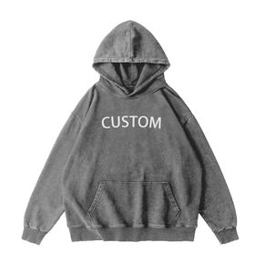 Sudaderas básicas de mezcla de algodón para hombre Sudaderas con capucha de entrenamiento de invierno de peso pesado - Product Image 5