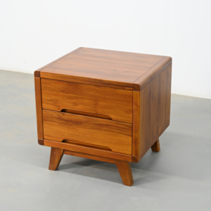 Table à thé en bois de teck au design moderne de Style nordique avec pieds coniques Tables basses en bois durables pour meubles de salon à la maison - Product Image 1