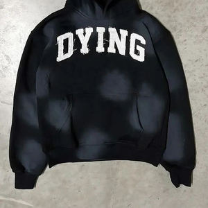 ชุดวอร์มผ้าฟลีซผ้าฝ้ายฟอกสีกรดมีฮู้ดโอเวอร์ไซส์สำหรับใส่วิ่งเล่นยิมพิมพ์ลายวินเทจโลโก้ตามสั่ง - Product Image 2