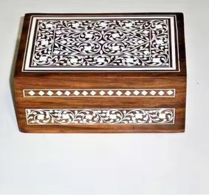 Cajas Decorativas de Madera Hechas a Mano, Modernas y de Lujo para Navidad, Caja de Almacenamiento de Joyería de Alta Calidad, Caja de Regalo Floral Antigua - Product Image 5