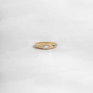 Traditional 925 Solid Sterling Silver Handmade Bezel Setting Baguette Cut CZ Diamond Starburst <b>Chunky</b> <b>Ring</b> for Women Men Wedding - Product Image 1